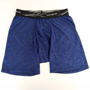 Hanes X-Temp Boxer Briefs Blue Men's Size Medium NEW